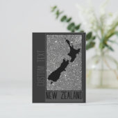 MONOCHROME NIEUW ZEELAND GRAY SAND NZ BEACH BRIEFKAART (Staand voorkant)