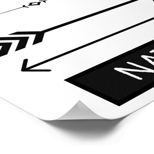 Monochrome Nursery Wall Art Poster (Hoek)