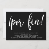 Monochrome openharding! Verlovingsfeest Kaart (Voorkant)