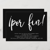 Monochrome openharding! Verlovingsfeest Kaart (Voorkant / Achterkant)