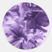 Monochrome overvallen ronde sticker (Voorkant)