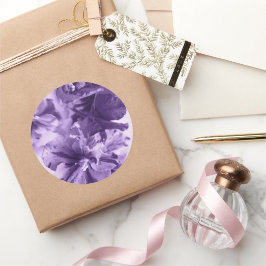 Monochrome overvallen ronde sticker (Geschenken)