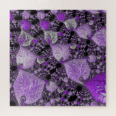 Monochrome paarse fractal kunst legpuzzel (Horizontaal)