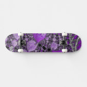 Monochrome paarse fractal kunst persoonlijk skateboard (Horizontaal)