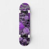 Monochrome paarse fractal kunst persoonlijk skateboard (Voorkant)