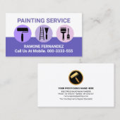 Monochrome Paarse penselen voor het schilderen van Visitekaartje (Voorkant / Achterkant)