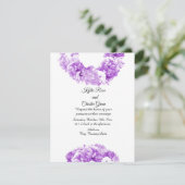 Monochrome Paarse Wreath Weddenschap Kaart (Staand voorkant)