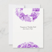 Monochrome Paarse Wreath Weddenschap Kaart (Achterkant)