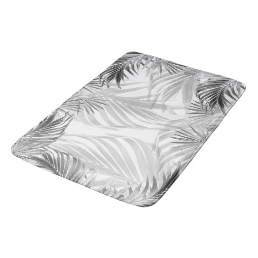Monochrome Palm Bliss 1 #tropisch #kunst Badmat (Gekanteld)