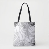 Monochrome Palm Bliss 1 #tropisch #kunst Tote Bag (Voorkant)
