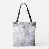 Monochrome Palm Bliss 1 #tropisch #kunst Tote Bag (Achterkant)