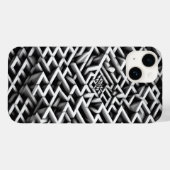Monochrome Paradox Maze Phone Case - 3D black (Achterkant (horizontaal))
