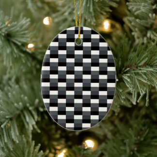 Monochrome Pattern of Gray, Grey, Black and White Keramisch Ornament