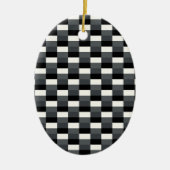Monochrome Pattern of Gray, Grey, Black and White Keramisch Ornament (Voorkant)