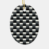 Monochrome Pattern of Gray, Grey, Black and White Keramisch Ornament (Achterkant)