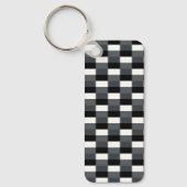 Monochrome Pattern of Gray, Grey, Black and White Sleutelhanger (Voorkant)