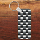 Monochrome Pattern of Gray, Grey, Black and White Sleutelhanger (Voorkant)