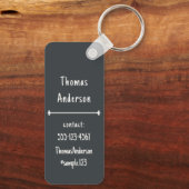 Monochrome Pattern of Gray, Grey, Black and White Sleutelhanger (Achterkant)