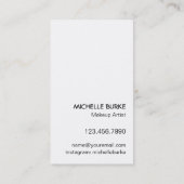 Monochrome penseelset | Makeup Artist Visitekaartje (Achterkant)