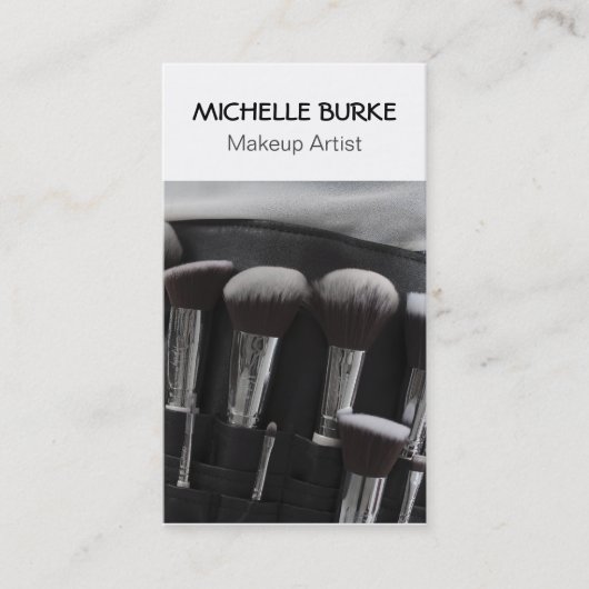Monochrome penseelset | Makeup Artist Visitekaartje (Voorkant)