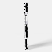 Monochrome penseelstreek Art iPhone 15 Hoesje (Achterkant / Links)