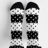 Monochrome poka Dots Crew Socks Sokken (Top)