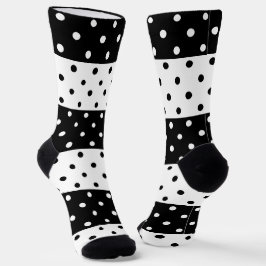 Monochrome poka Dots Crew Socks Sokken