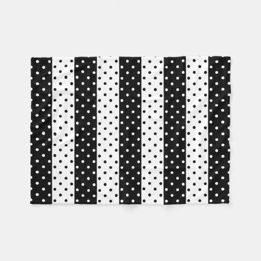 Monochrome poka Dots Fleece Blanket (Voorkant (Horizontaal))