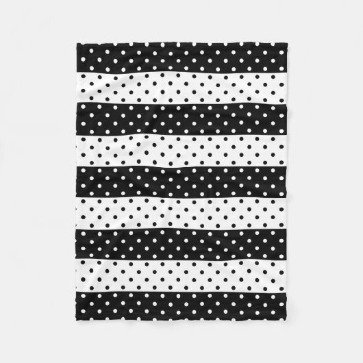 Monochrome poka Dots Fleece Blanket (Voorkant)