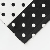 Monochrome poka Dots Fleece Blanket Deken (Hoek)