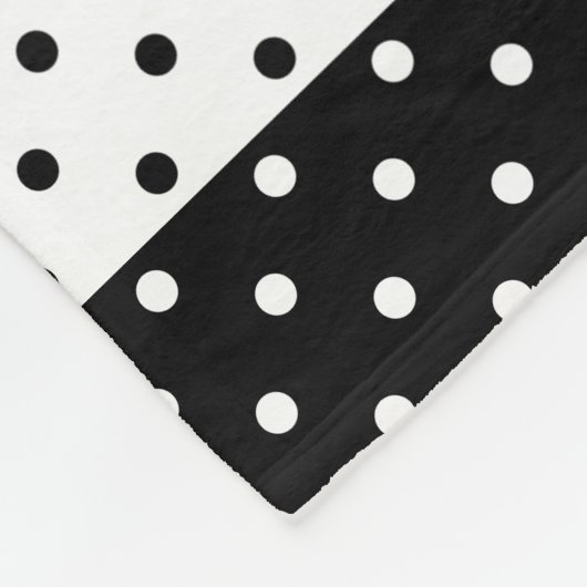 Monochrome poka Dots Fleece Blanket Deken (Hoek)