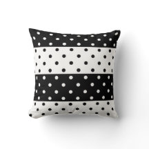 Monochrome poka Dots Pillow