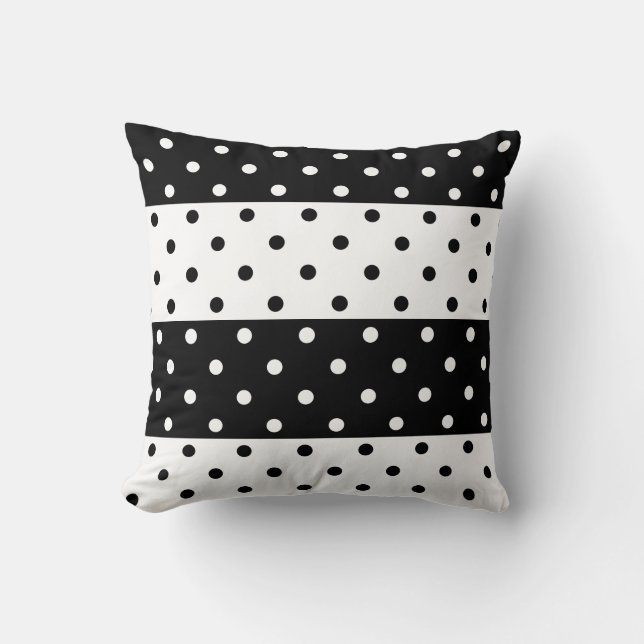 Monochrome poka Dots Pillow Kussen (Voorkant)