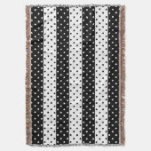 Monochrome pokadots deken (Voorkant Verticaal)