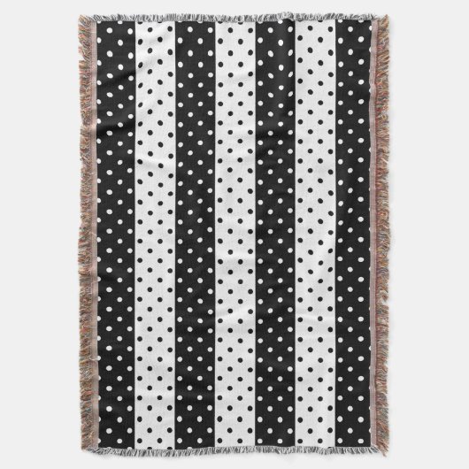 Monochrome pokadots deken (Voorkant Verticaal)