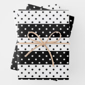 Monochrome pokadots Reeks papierblad Inpakpapier Vel (In situ)