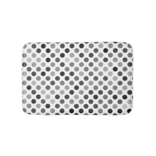 Monochrome poladots (zwart-wit Stip) Badmat