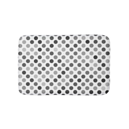 Monochrome poladots (zwart-wit Stip) Badmat (Voorkant)