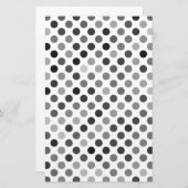 Monochrome poladots (zwart-wit Stip) Briefpapier (Voorkant / Achterkant)