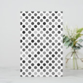 Monochrome poladots (zwart-wit Stip) Briefpapier (Staand voorkant)