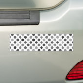 Monochrome poladots (zwart-wit Stip) Bumpersticker (Op auto)