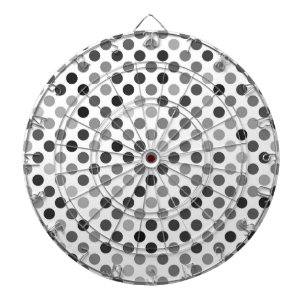 Monochrome poladots (zwart-wit Stip) Dartbord