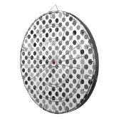 Monochrome poladots (zwart-wit Stip) Dartbord (Voorkant Rechts)