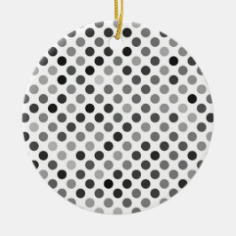 Monochrome poladots (zwart-wit Stip) Keramisch Ornament