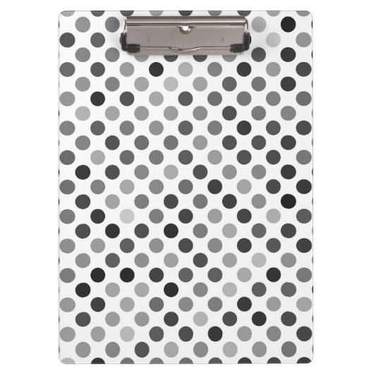 Monochrome poladots (zwart-wit Stip) Klembord (Voorkant)