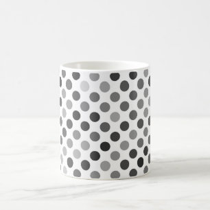 Monochrome poladots (zwart-wit Stip) Koffiemok