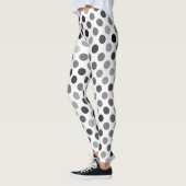 Monochrome poladots (zwart-wit Stip) Leggings (Links)