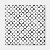 Monochrome poladots (zwart-wit Stip) Magneet (Voorkant)
