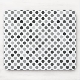 Monochrome poladots (zwart-wit Stip) Muismat