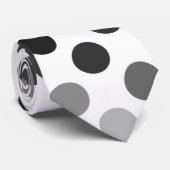 Monochrome poladots (zwart-wit Stip) Stropdas (Opgerold)